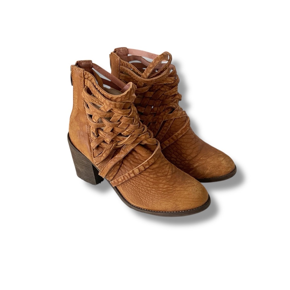Free People Carrera Heeled Booties in Vintage Tan Size EU 40/ US 9.5